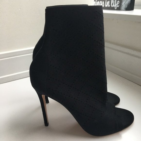 Gianvito Rossi Stretch Knit Fabric Peep Toe Bootie 41 EU 10 US - Picture 6 of 8